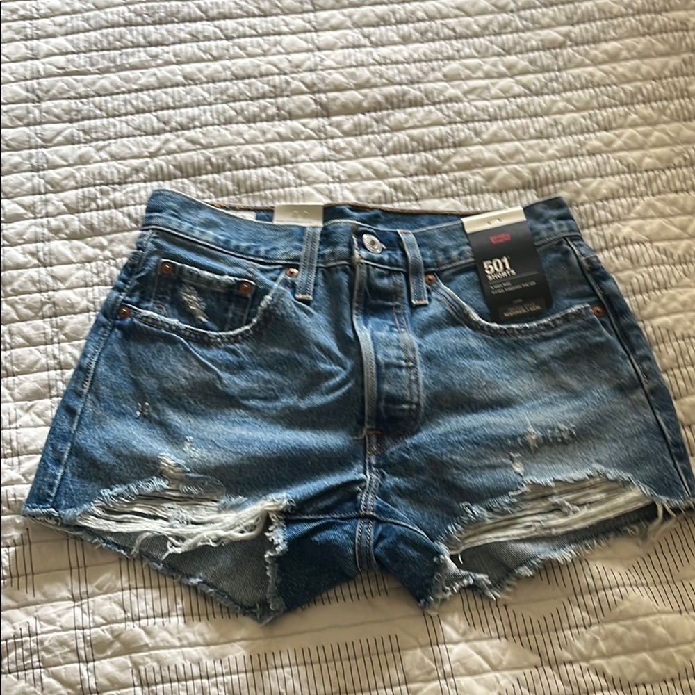 Levi's Blue Jean Shorts 501 Cut-Off Style